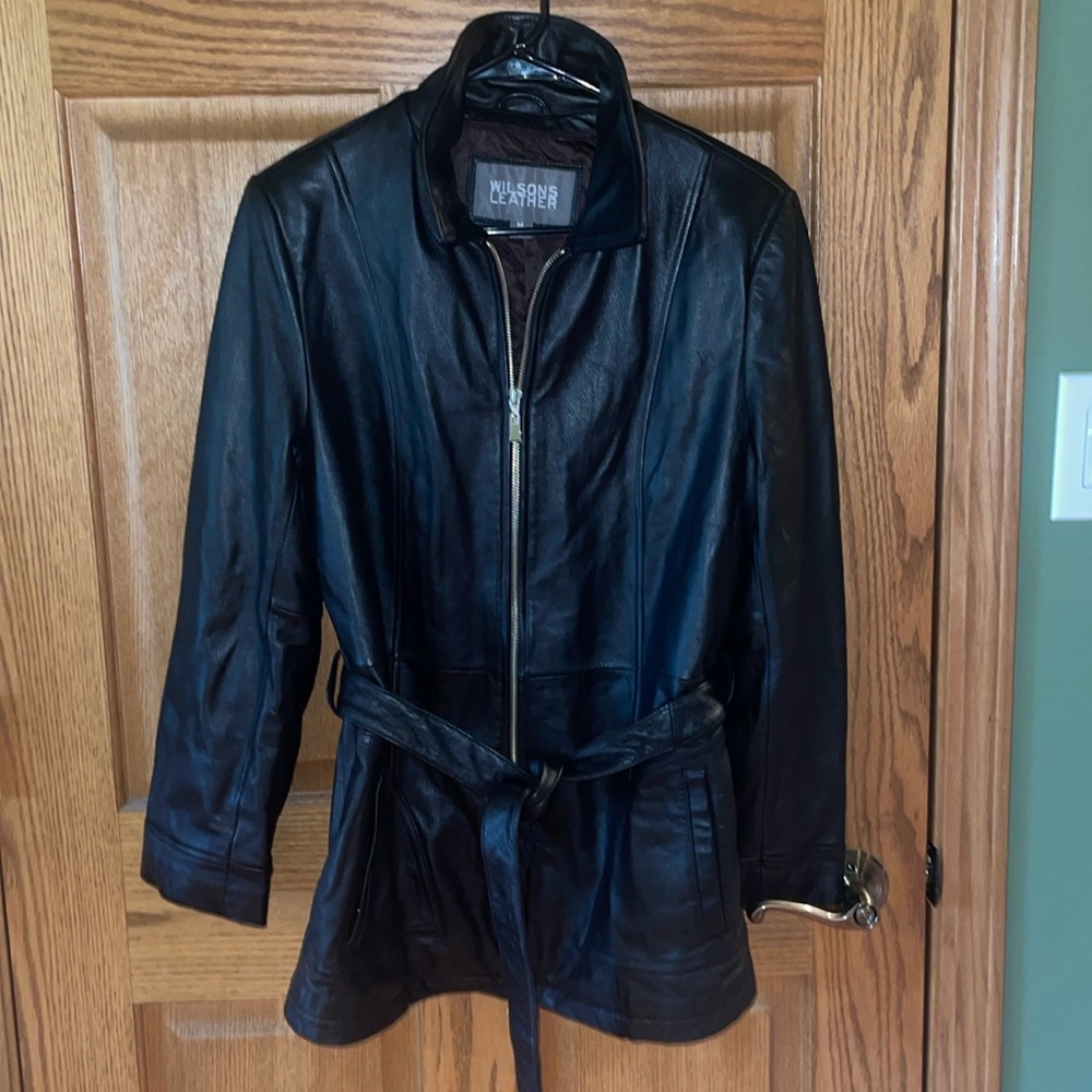 COPY Wilson’s new leather genuine leather jacket medium mens/woman designer coat